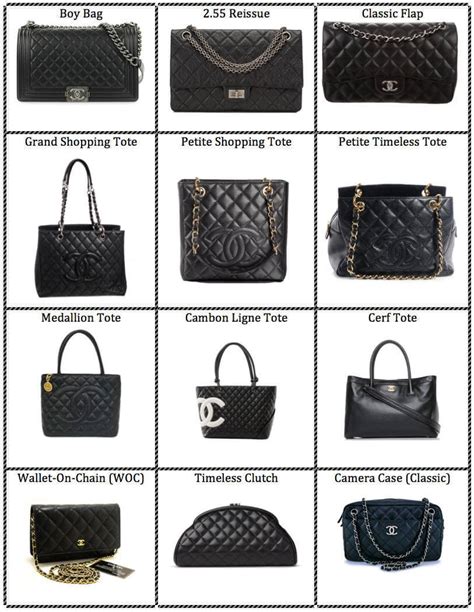 chanel bag names|chanel bag style names.